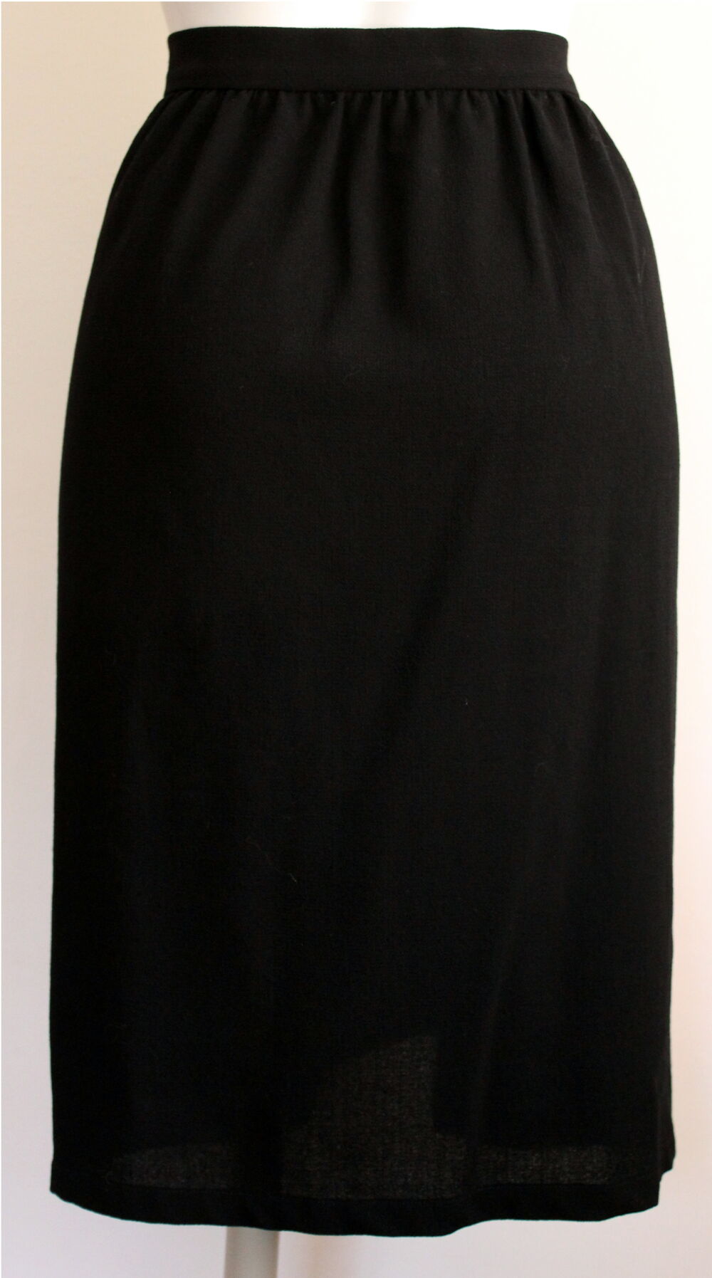 Jupe noire cr&ecirc;pe de laine drap&eacute;e YVES SAINT LAURENT Rive Gau Vêtements