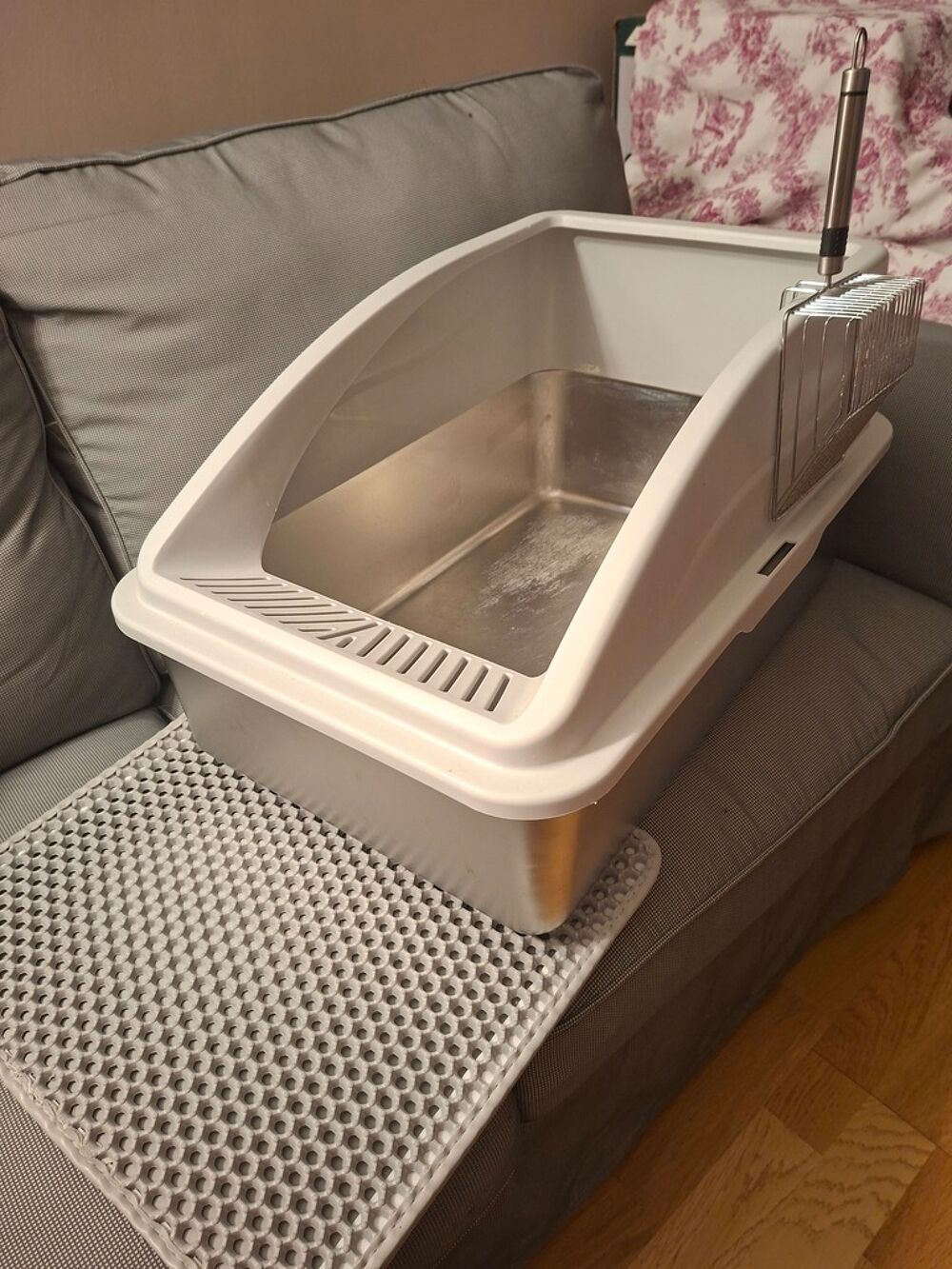 Bac &agrave; liti&egrave;re pour chat avec pelle et tapis Meubles