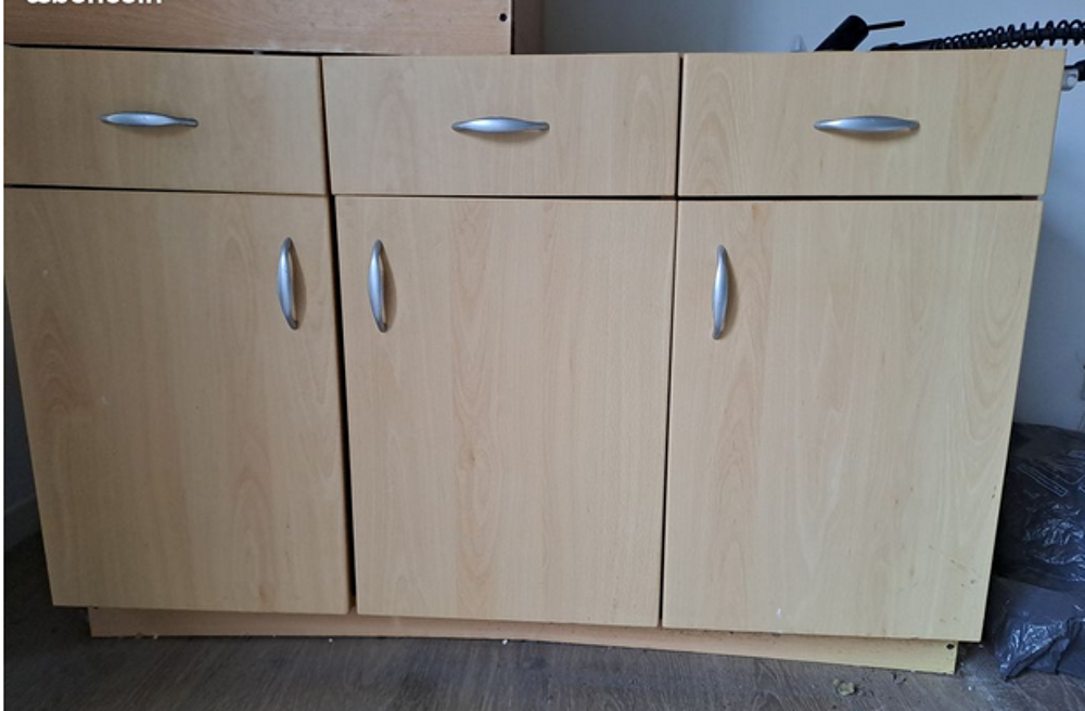 Meuble de cuisine 120 cm bois + meuble de four Meubles