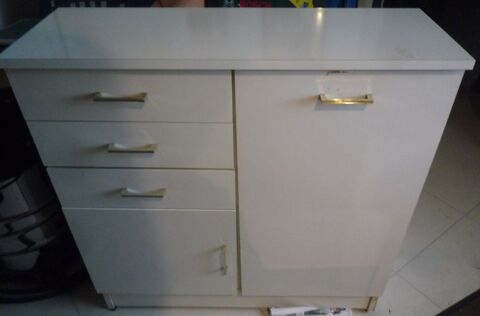 Meuble de salle de bains avec pani�re a linge int�gr�e 41 Dole (39)