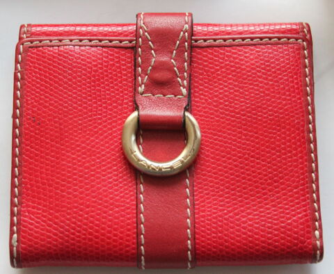 Portefeuille cuir rouge LANCEL + dust bag et boite 90 Issy-les-Moulineaux (92)