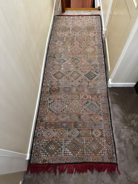Tapis kilim long ancien Pourlans (71)