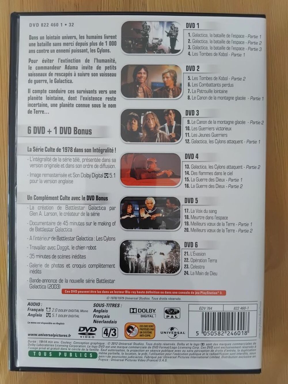 GALACTICA Int&eacute;grale en DVD de la s&eacute;rie. DVD et blu-ray