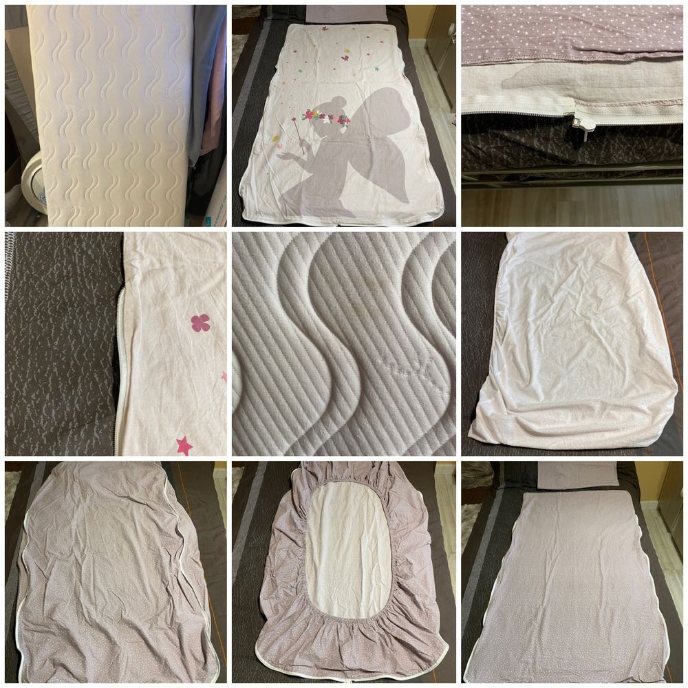 armoire + commode + lit &eacute;volutif + matelas + linges 70x140 Puériculture