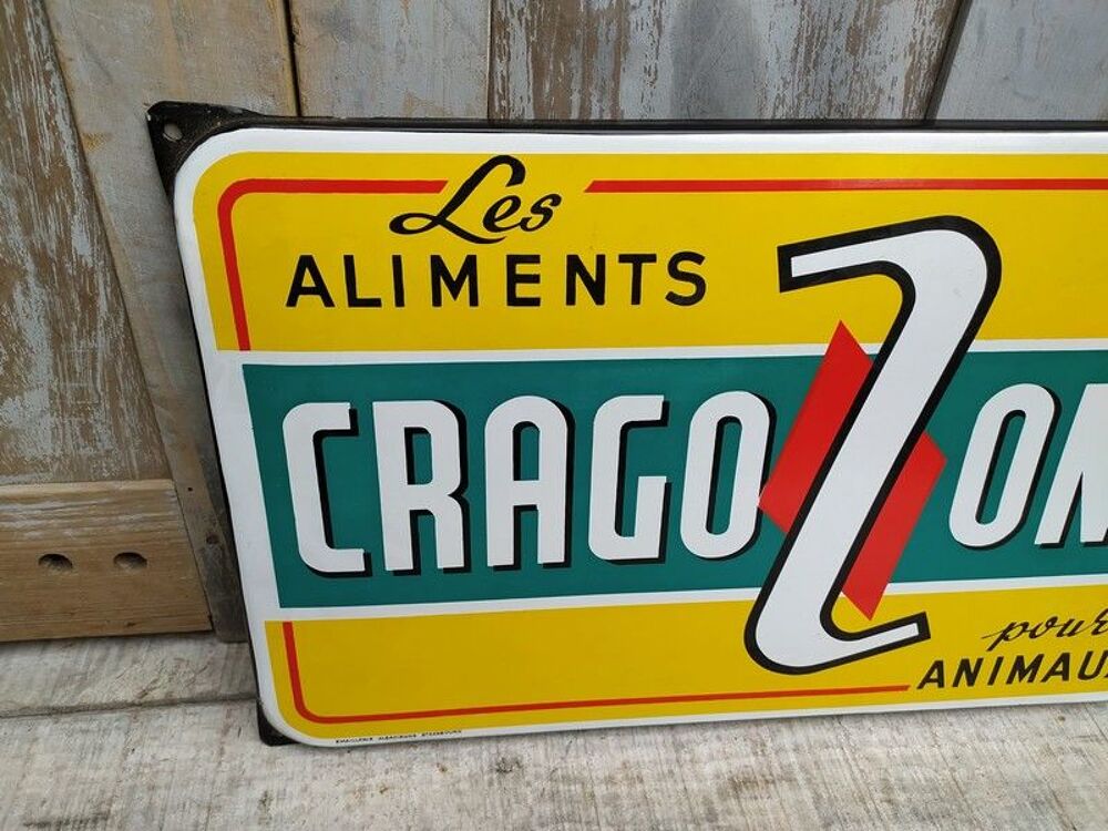 Ancienne Plaque &Eacute;maill&eacute;e Cragozone Aliments Animaux 