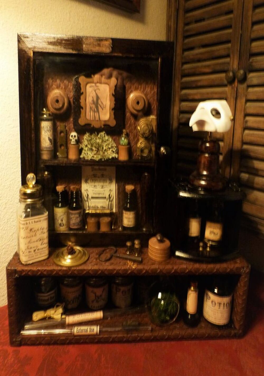 Cabinet de Curiosit&eacute;s "PLAGUE DOCTOR XIX" Cr&eacute;a. Steampunk Décoration