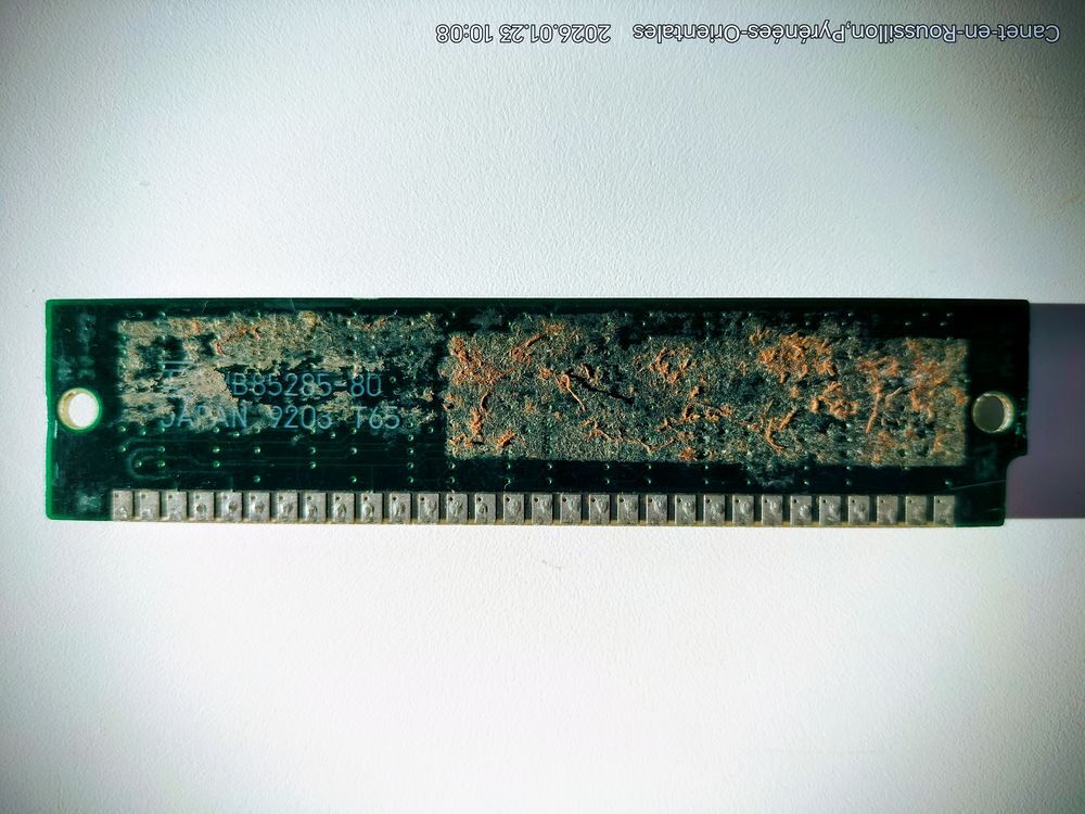 M&eacute;moire Ram "Vintage" Simm (30 Broches) Fujitsu 1Mo_80ns Matériel informatique