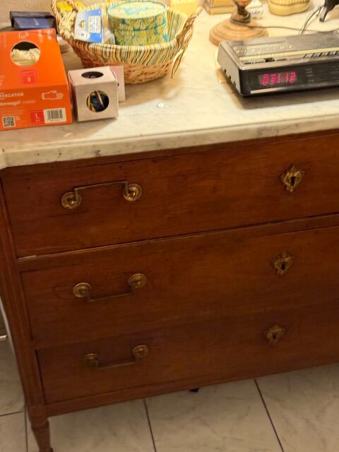 COMMODE EPOQUE LOUIS XVI AVEC MARBRE D'ORIGINE 100 Marseille 8 (13)