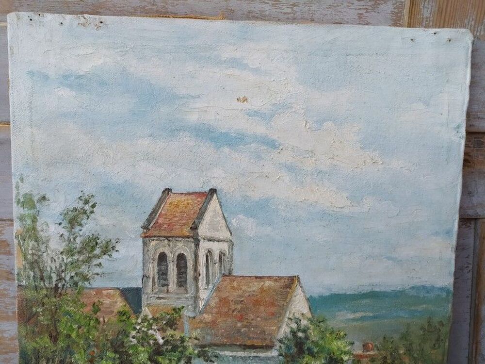 Tableau Ancien Paysage Vue de La Roche-Posay.
Décoration