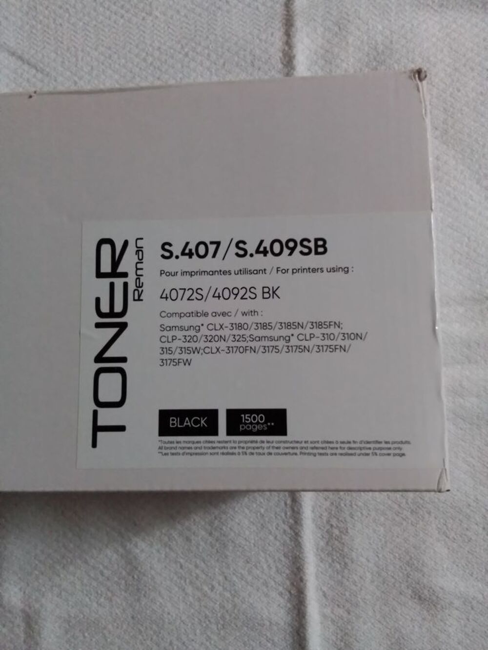 2 cartouches d encre noire pour imprimante Samsung laser Matériel informatique