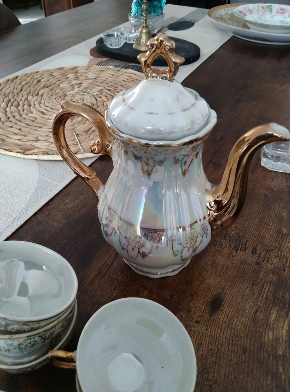 Service caf&eacute; vintage porcelaine italienne Décoration