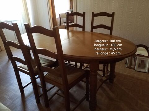 Table  manger et 4 chaises chne clair 249 Nantes (44)