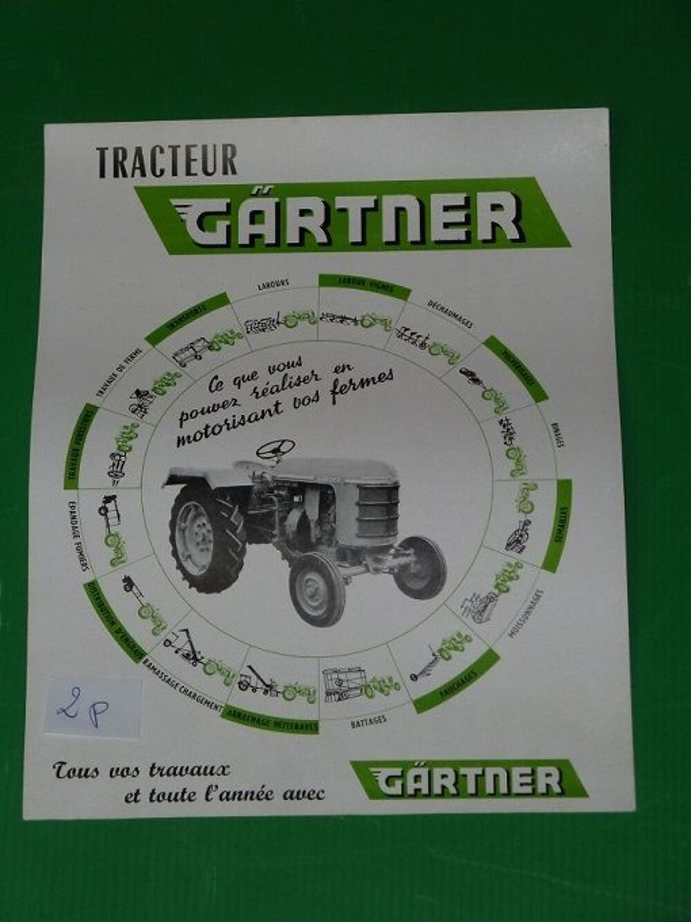 Prospectus Tracteur G&Auml;RTNER 