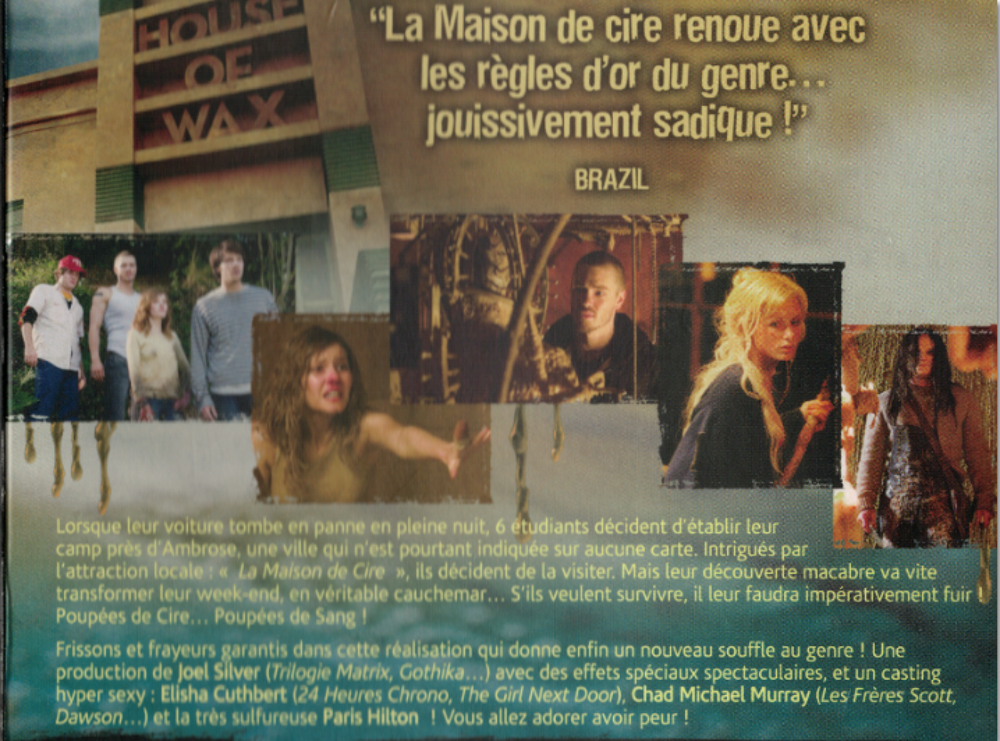La maison de cire. HARPOON DVD et blu-ray