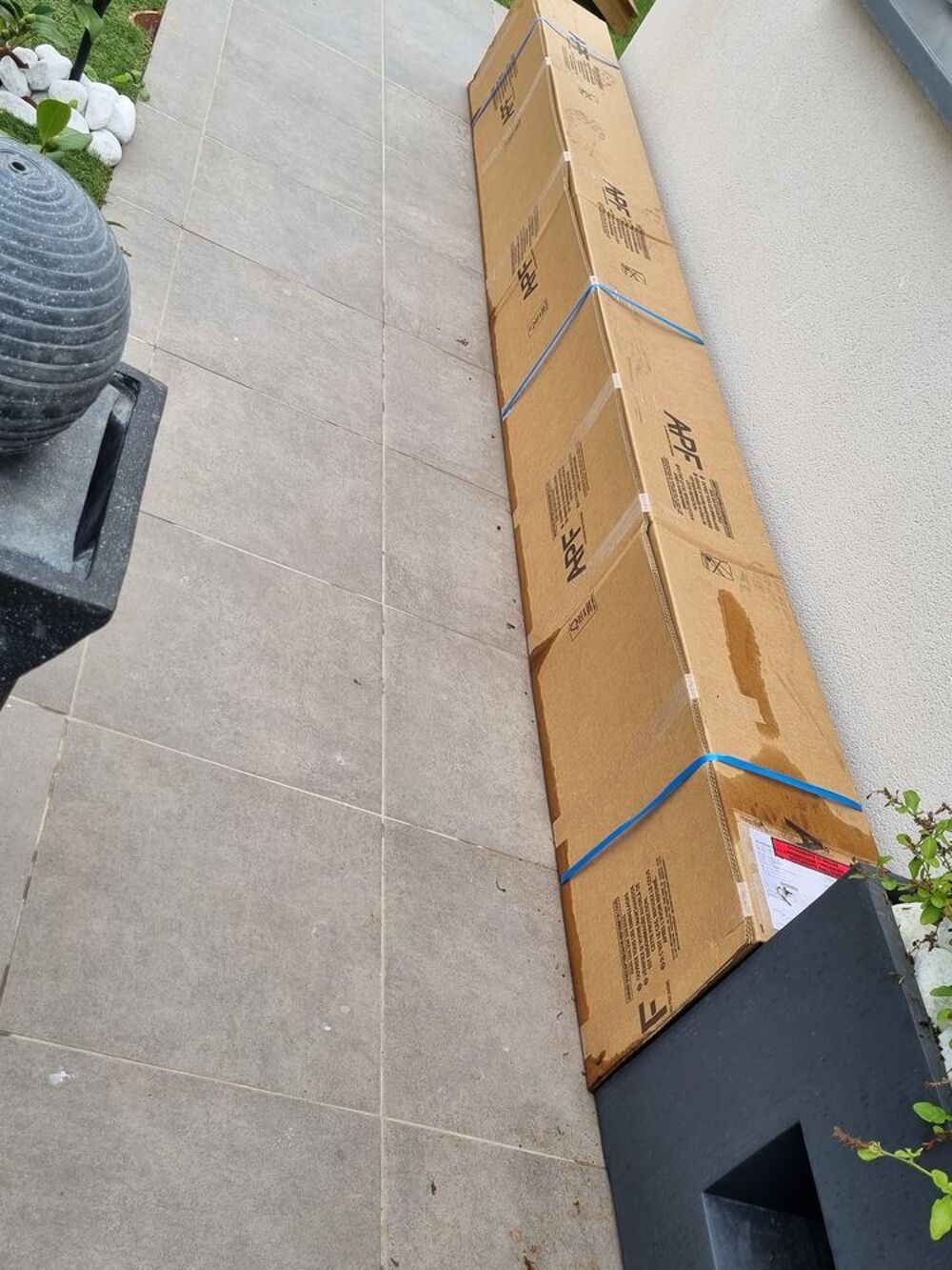 Bache barre micro piscine neuve grise sous emballage Jardin