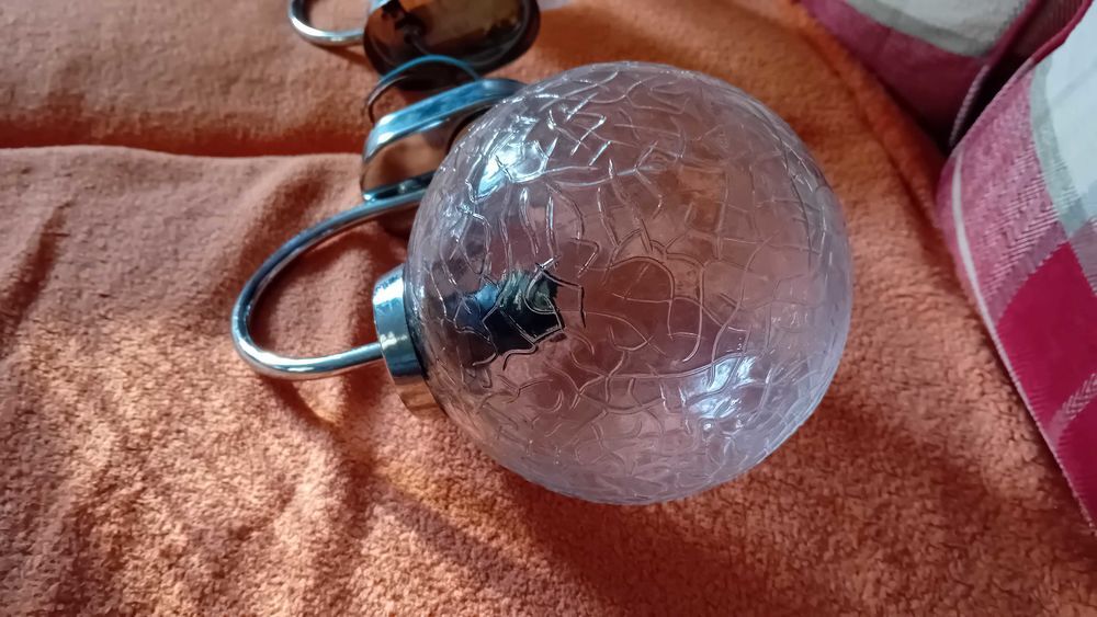 Paire d appliques boules et chrome 70'S Décoration