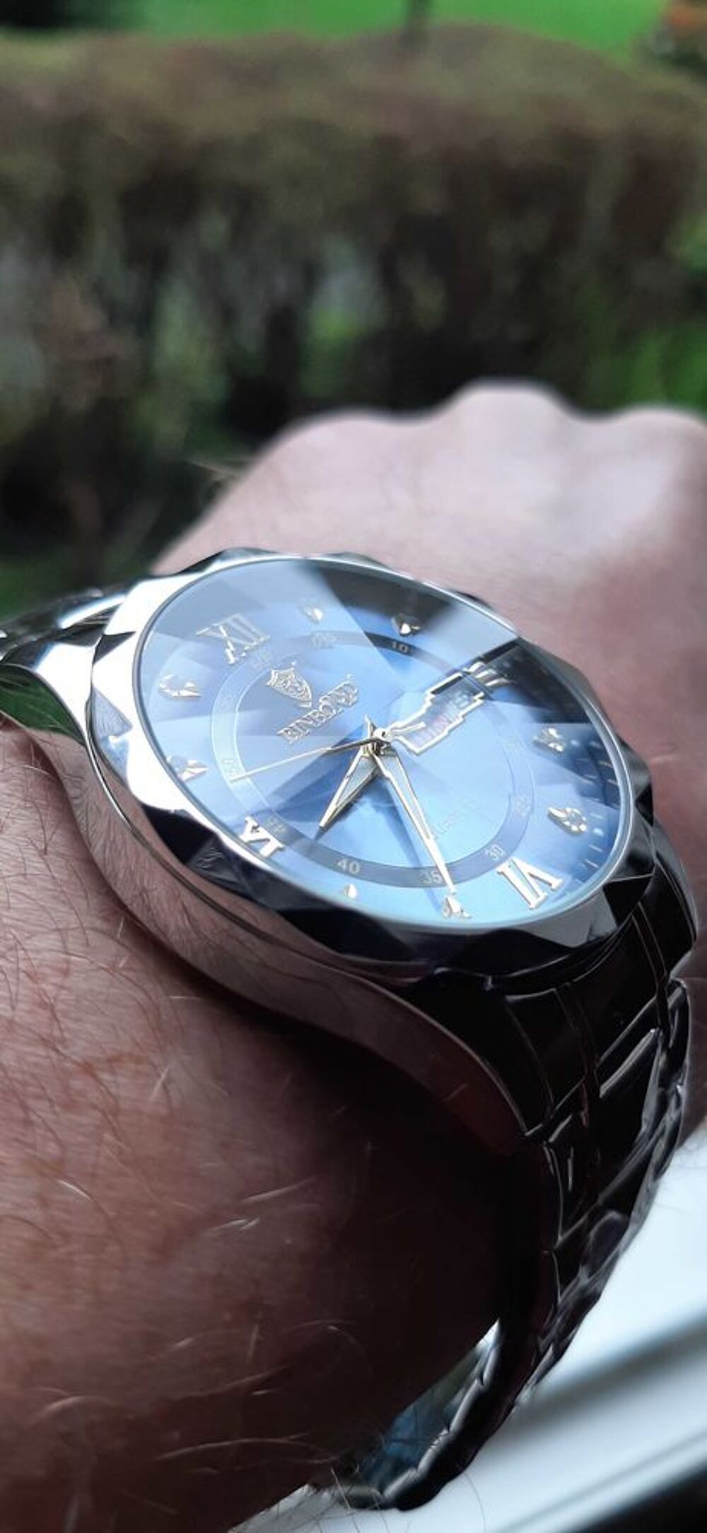 montre &agrave; quartz avec verre min&eacute;rale 3D &eacute;tanche Bijoux et montres