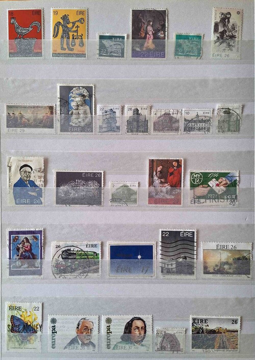 S&eacute;rie de timbres de collection d'Irlande 