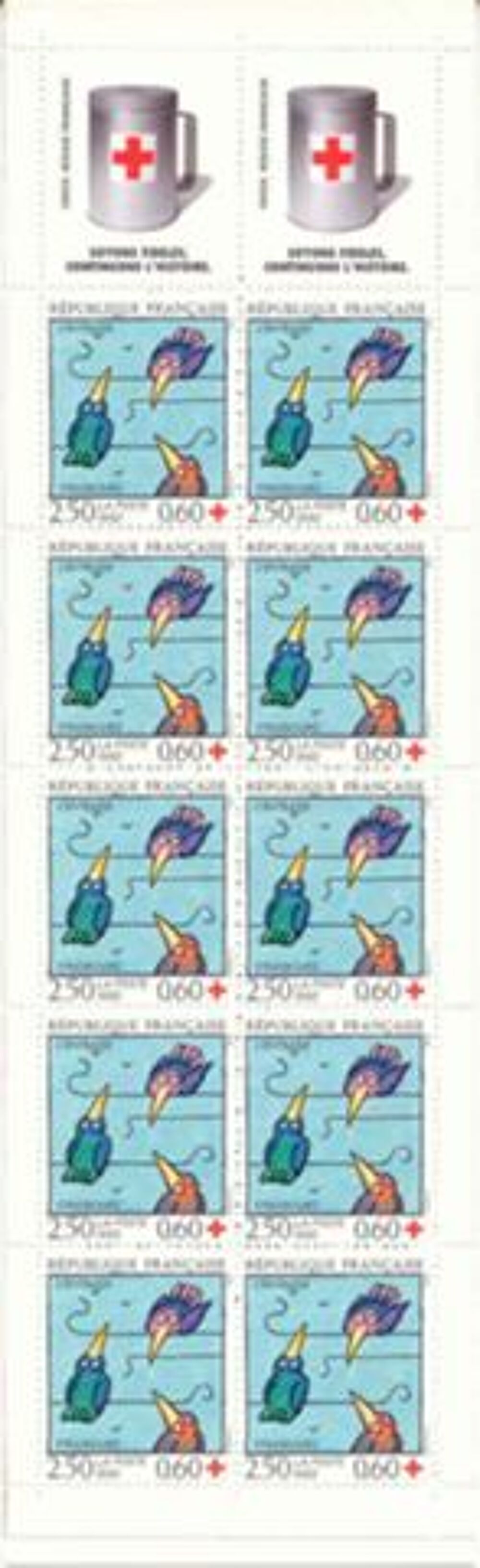 France 41 timbres poste neufs 1992 ,1 carnet,1 bloc 