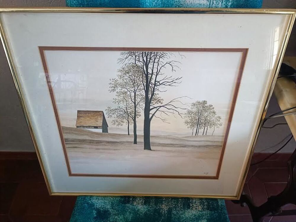 GRANDE LITHO PAYSAGE EN AUTOMNE Dcoration