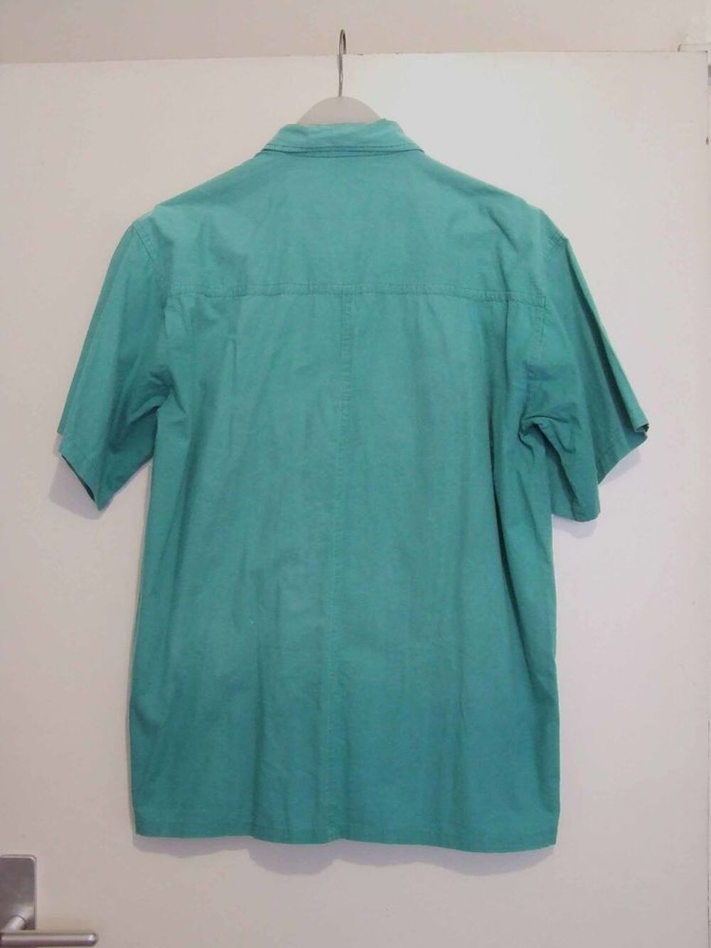 Chemise manche courte, Verte, T. 37 38 (S) TBE Vêtements