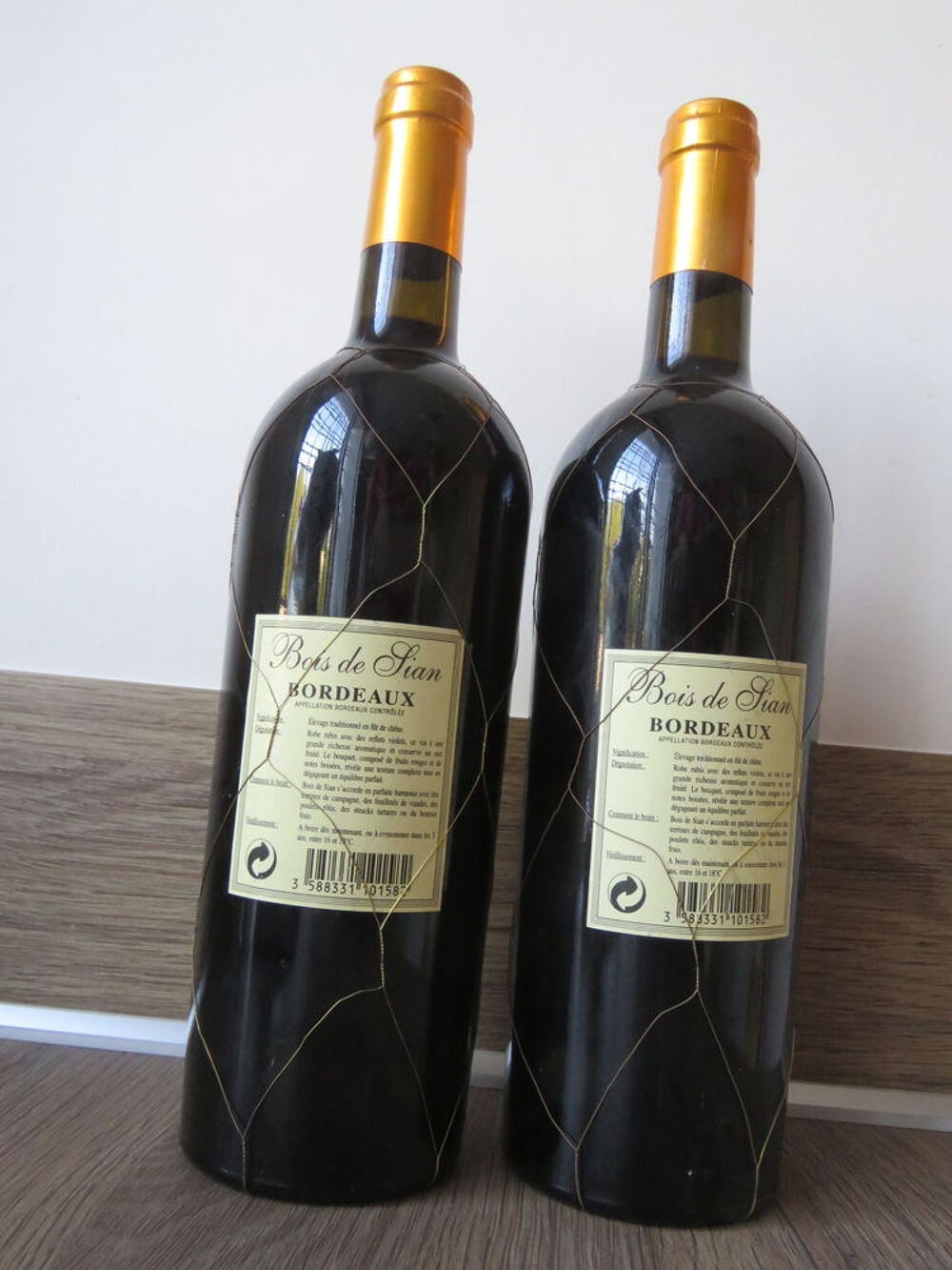 Bordeaux Bois de Sian cuv&eacute;e prestige de l'an 2000 Cuisine