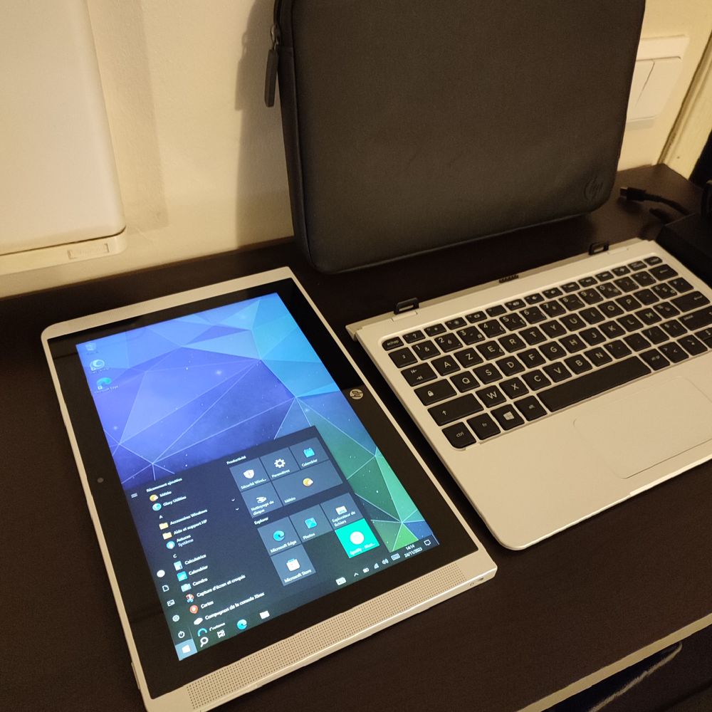 Tablette HP Tactile Hybride Pc Portable 2 en 1 Windows 10 Or Matériel informatique