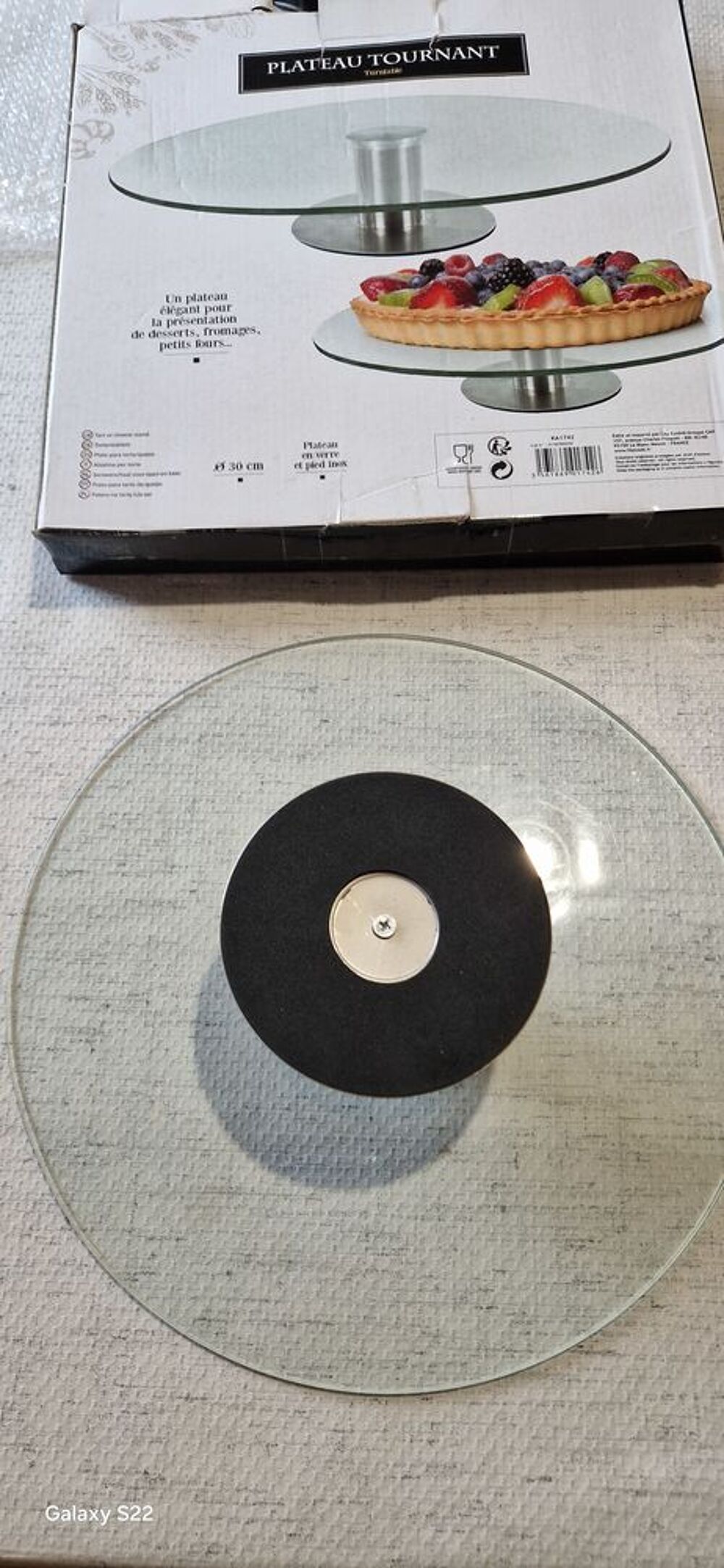 Plateau tournant. Diam&egrave;tre 30 cm hauteur 7 cm Décoration
