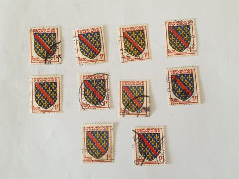 Timbre france Armoiries Bourbonnais 1954- lot 0.50 euro ou 0 0 Marseille 9 (13)