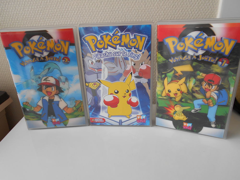 3 Cassettes vid&eacute;o POKEMON DVD et blu-ray