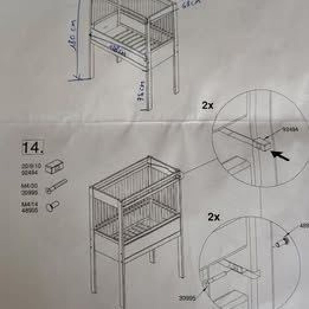 Lit B&eacute;b&eacute; en Bois Mobilier enfants