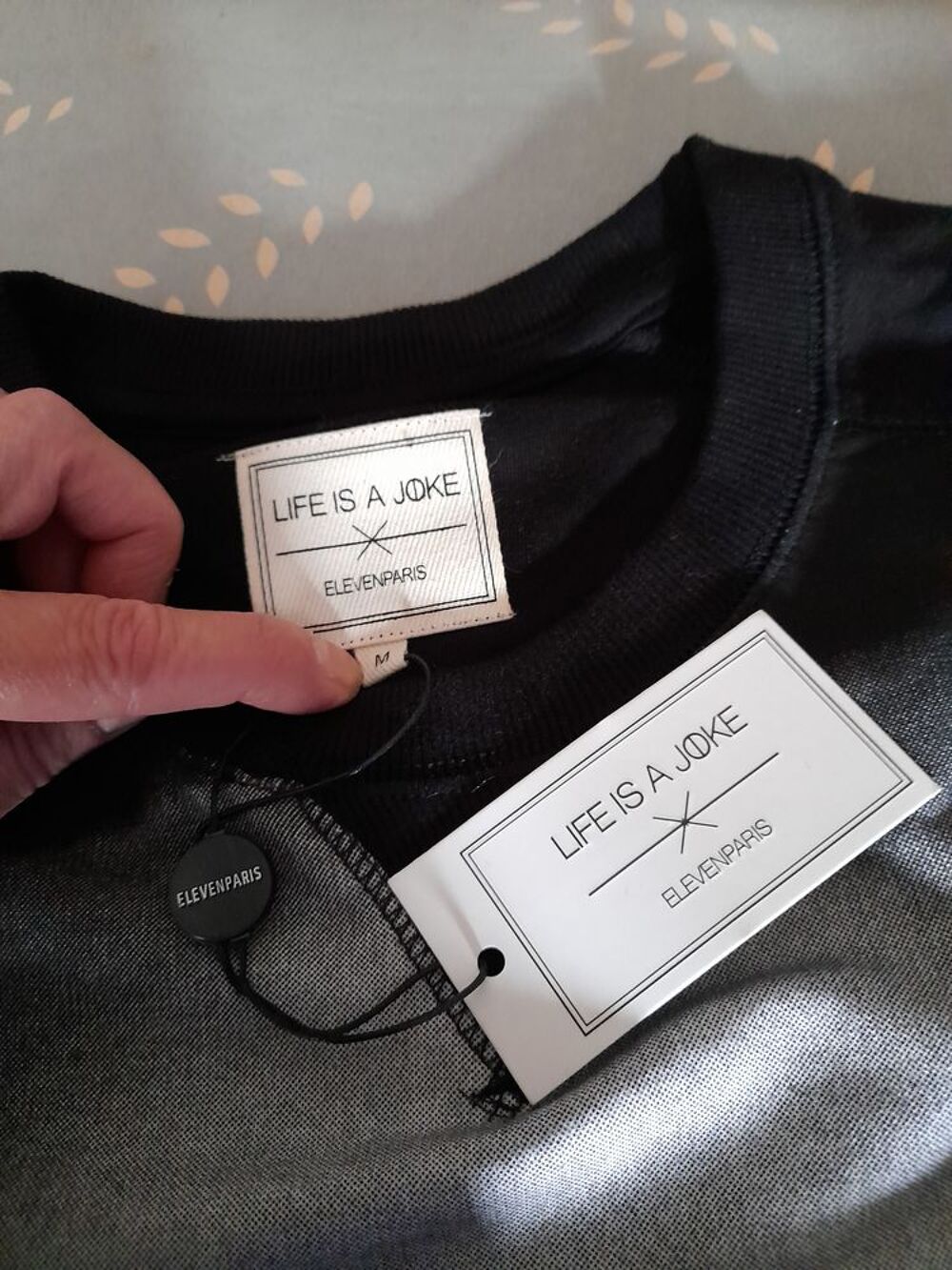 SWEAT noir NEUF &eacute;tiquett&eacute; ELEVENPARIS TAILLE M Vêtements
