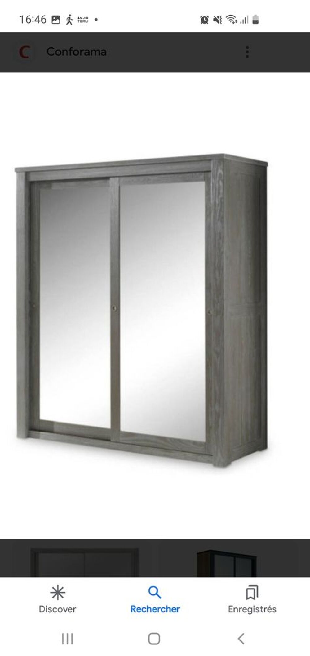 armoire brun style dressing portes coulissantes miroir Meubles