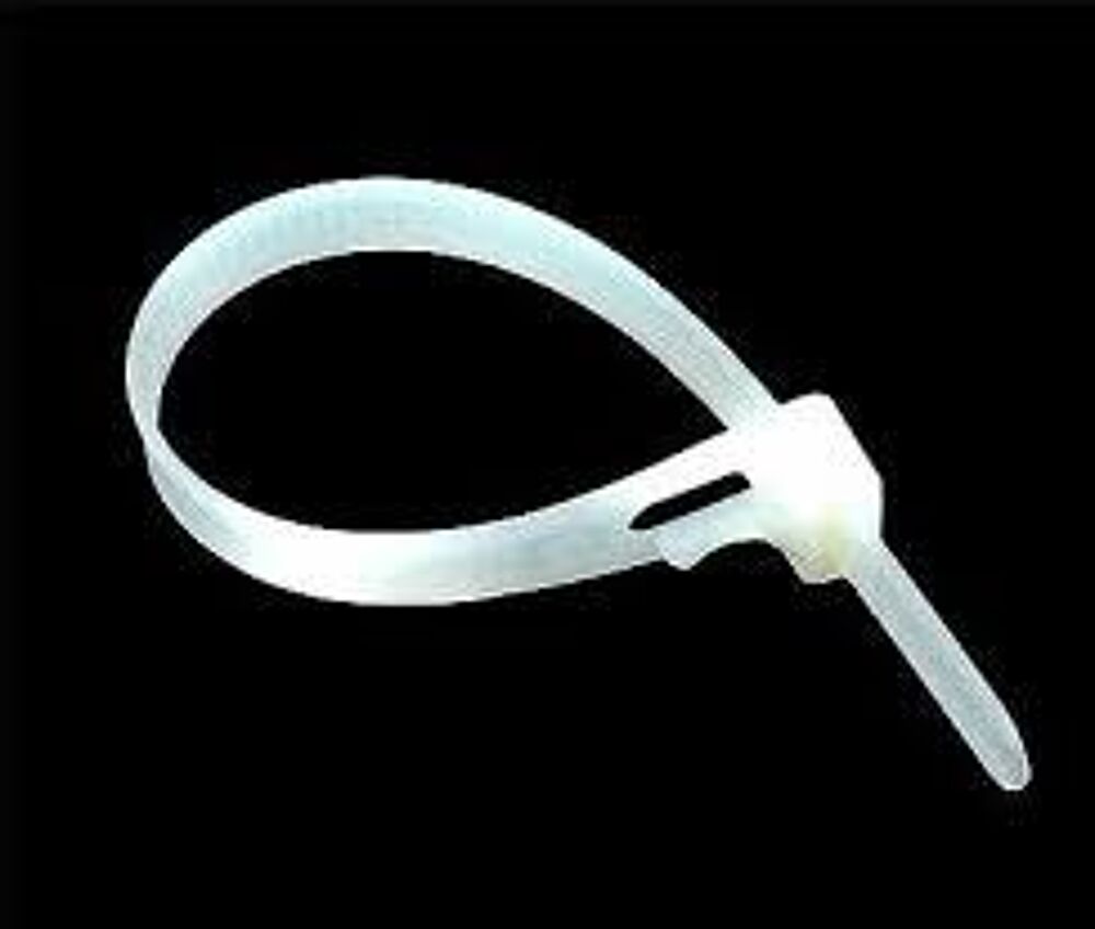 Collier de serrage rilsan colson R&Eacute;UTILISABLE BO&Icirc;TE DE 50 7.6 X 350 MM Blanc et noir Bricolage