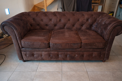 Ensemble canap� et fauteuil Chesterfield - Maisons du monde 500 H�b�crevon (50)