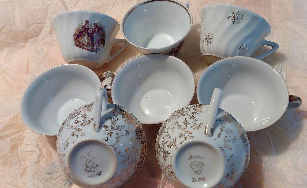 8 Tasses &agrave; caf&eacute; vintage Cuisine