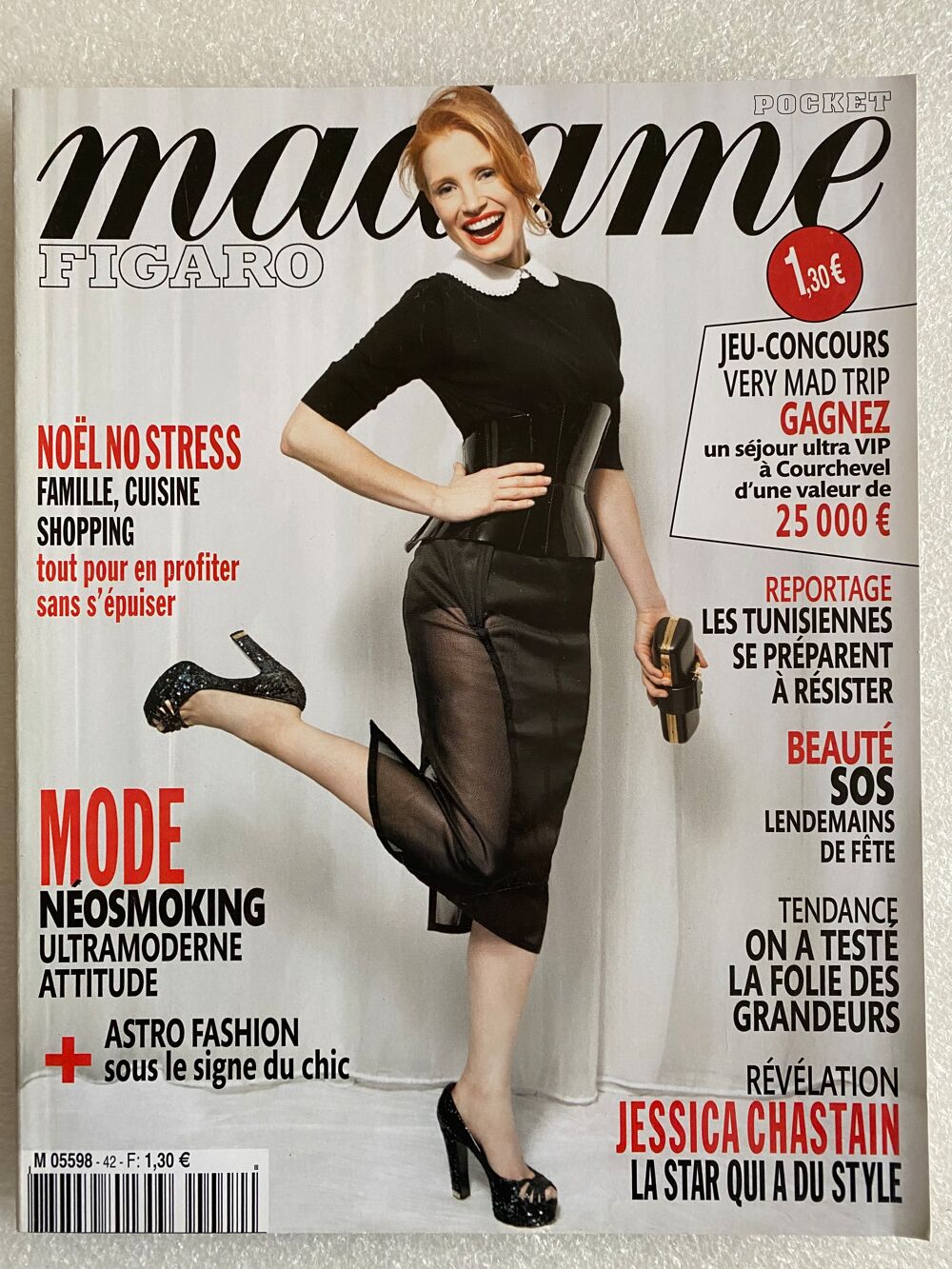 MADAME FIGARO POCKET n&deg;42 MODE - Jessica Chastain DEC 2011 Livres et BD