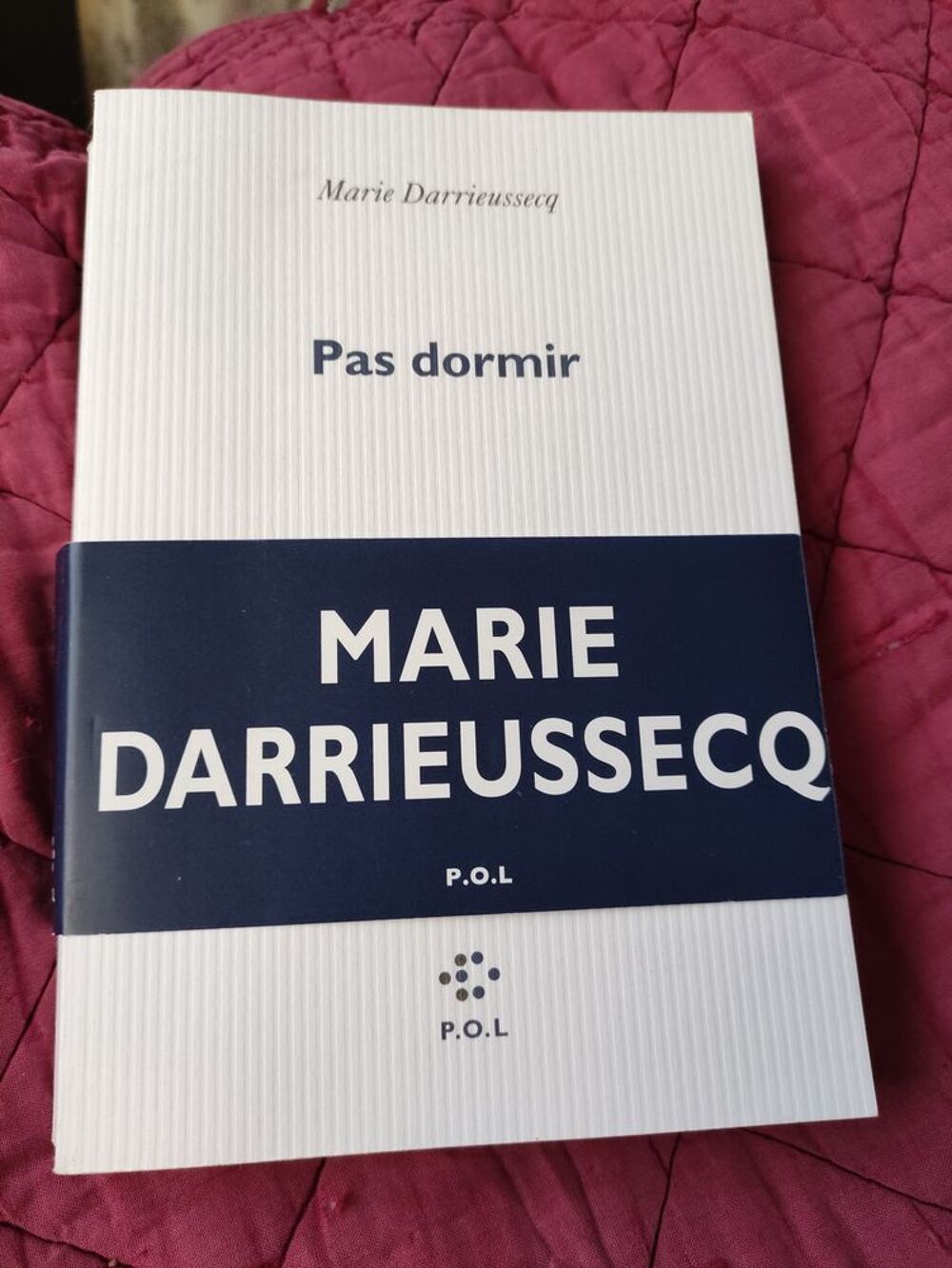 Marie Darrieussecq "Pas Dormir" Ed. POL Livres et BD