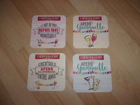 4 sous-verres L'H�ritier-Guyot (Neufs) 6 Ardoix (07)