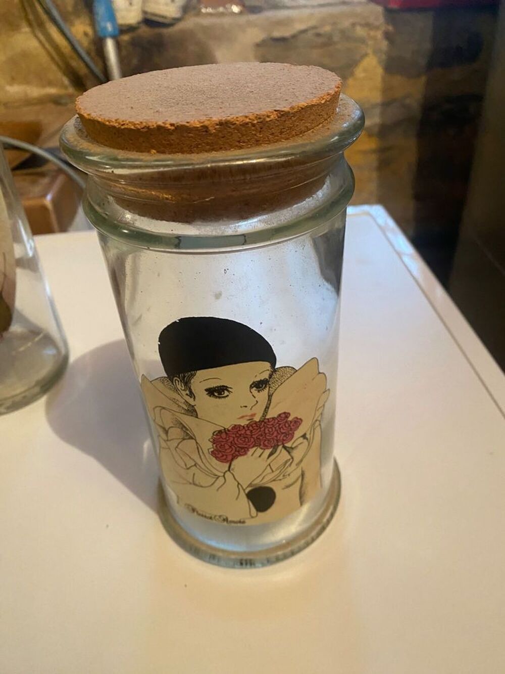 POTS EN VERRE DECORES PIERROT 