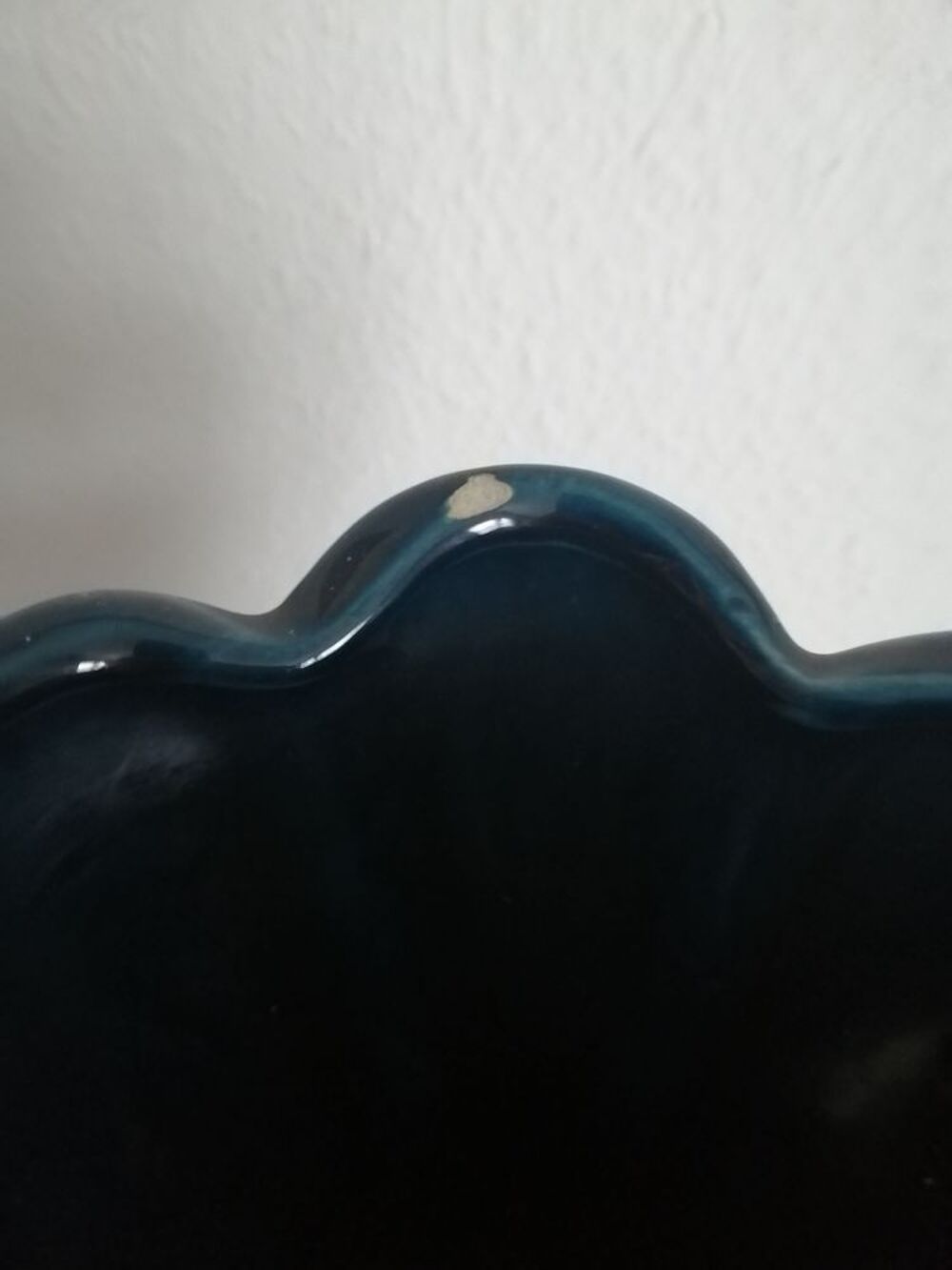 Beau vase / amphore Vallauris couleur bleu lave Décoration