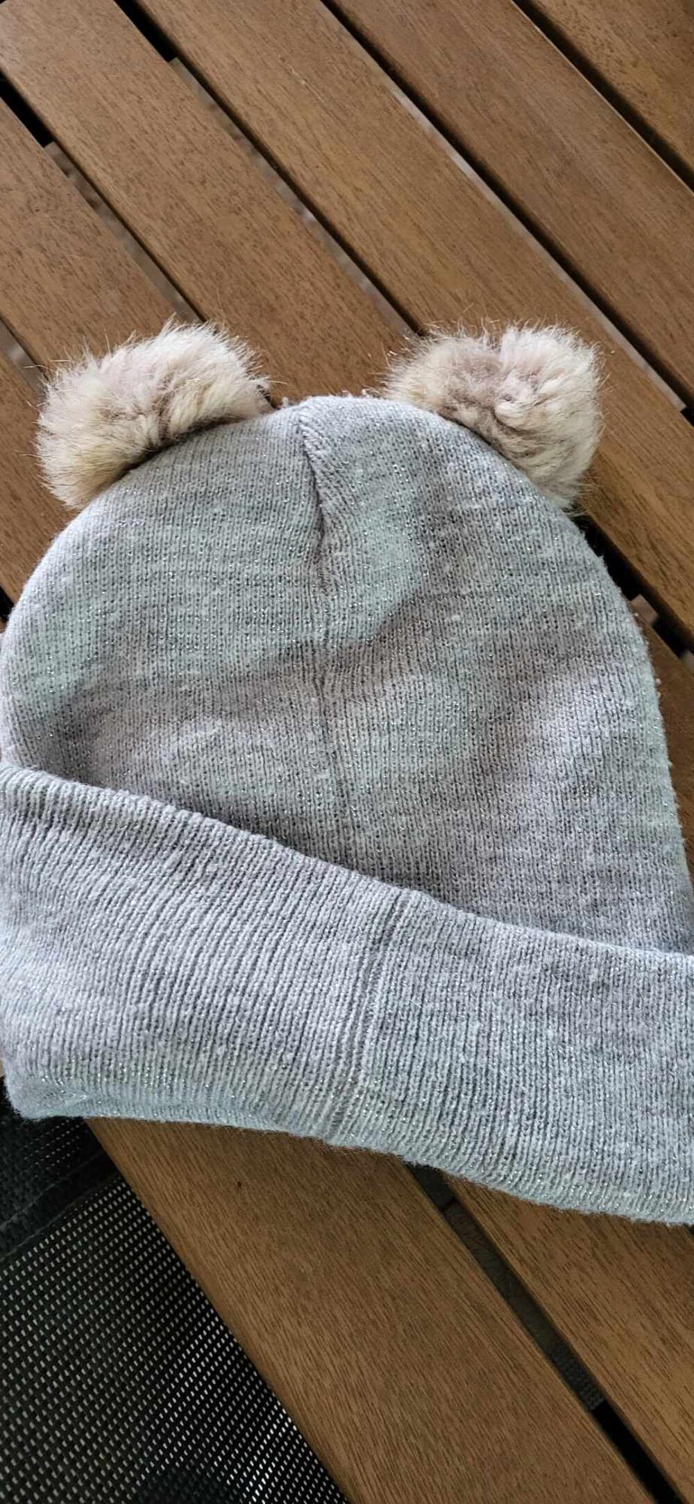 Original bonnet enfant gris fille chapeau hiver Vêtements enfants