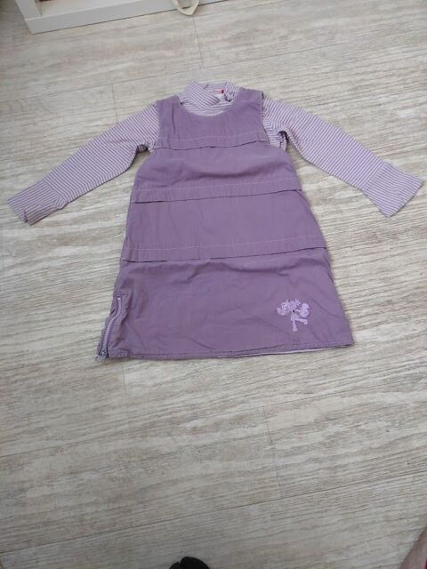 AN (22) - 5 ans -�Robe et sous pull ray� mauve  Mimi Couette 4 Paris 13 (75)