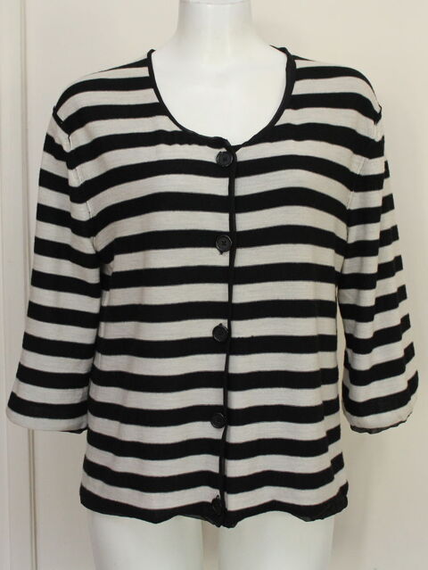 Veste maille noir & blanc SONIA RYKIEL T.L 90 Issy-les-Moulineaux (92)
