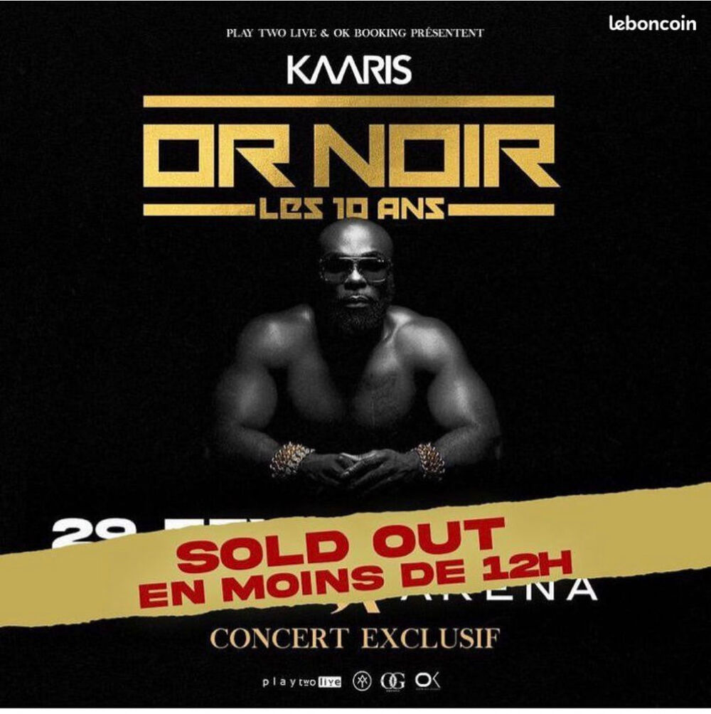 Place bercy kaaris 29 f&eacute;vrier cat&eacute;gorie 2 Billetterie