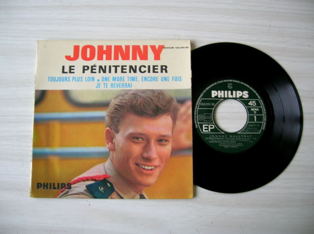 EP JOHNNY HALLYDAY Le p&eacute;nitencier (Pochette regard droit) CD et vinyles