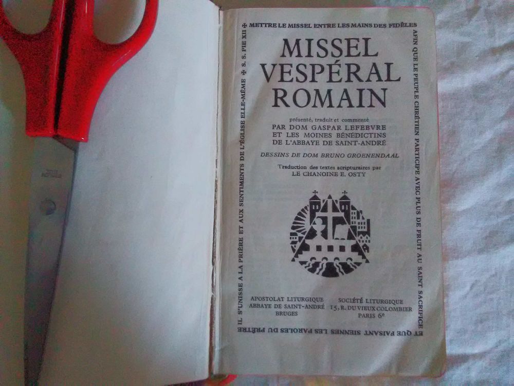 Missel Vesp&eacute;ral 