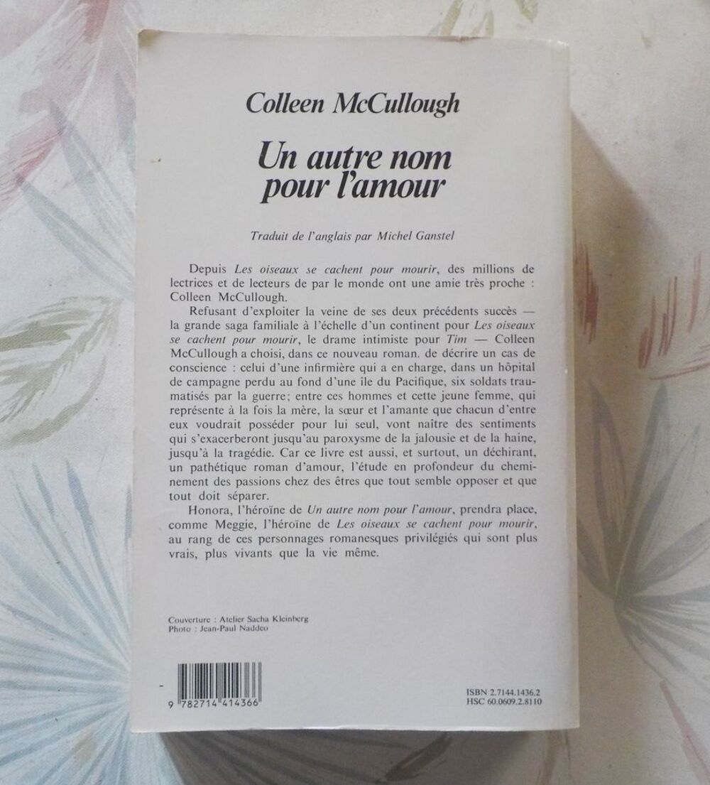 UN AUTRE NOM POUR L'AMOUR de Colleen McCULLOUGH Ed. Belfond Livres et BD