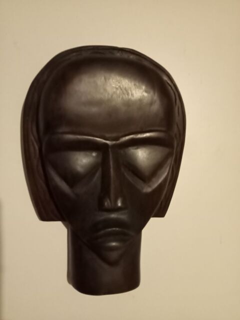 Masque AFRICAIN EN BOIS ORIGINE TCHAD 10 Céret (66)
