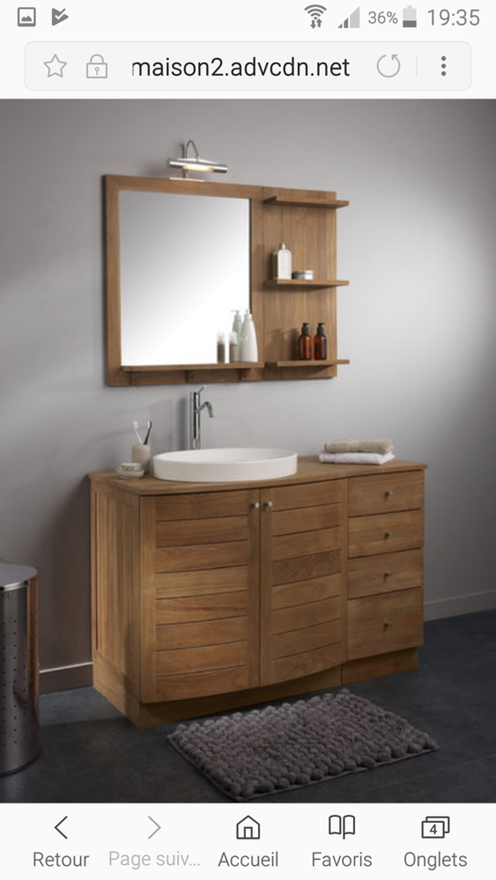 Meuble de salle de bain teck naturel
Wellington marron Meubles